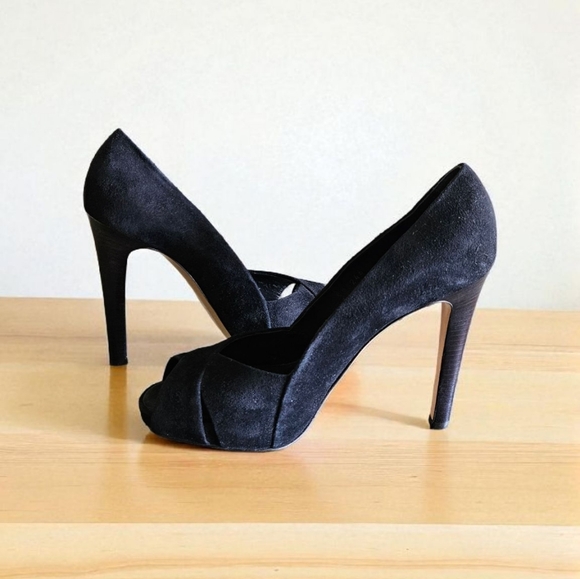 Giuseppe Zanotti Peep-Toe Suade Shoes- Made In Italy - Picture 1 of 15
